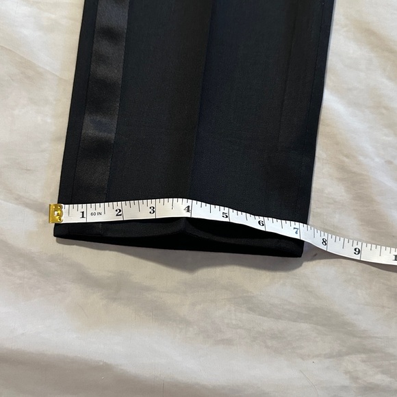 Tom Ford Tuxedo Pants Black Wool Flat Front Formal Sz 34x32 - Picture 8 of 13